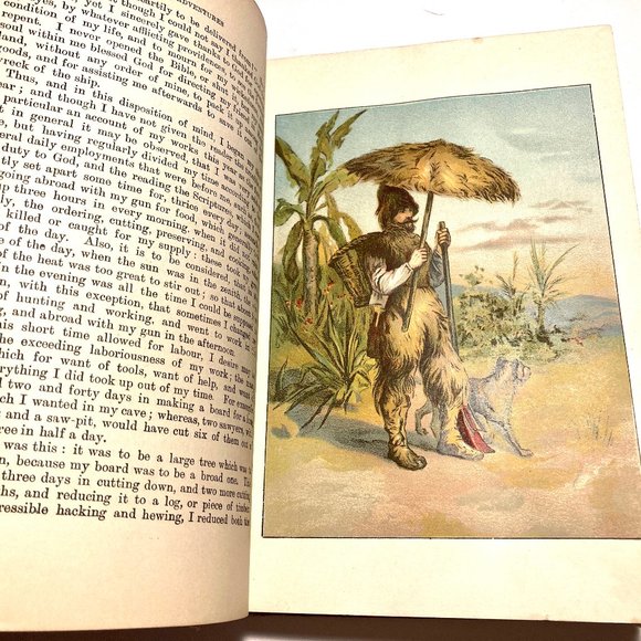 ANTIQUE: “Robinson Crusoe” by Daniel DeFoe, 1920 - Picture 6 of 10